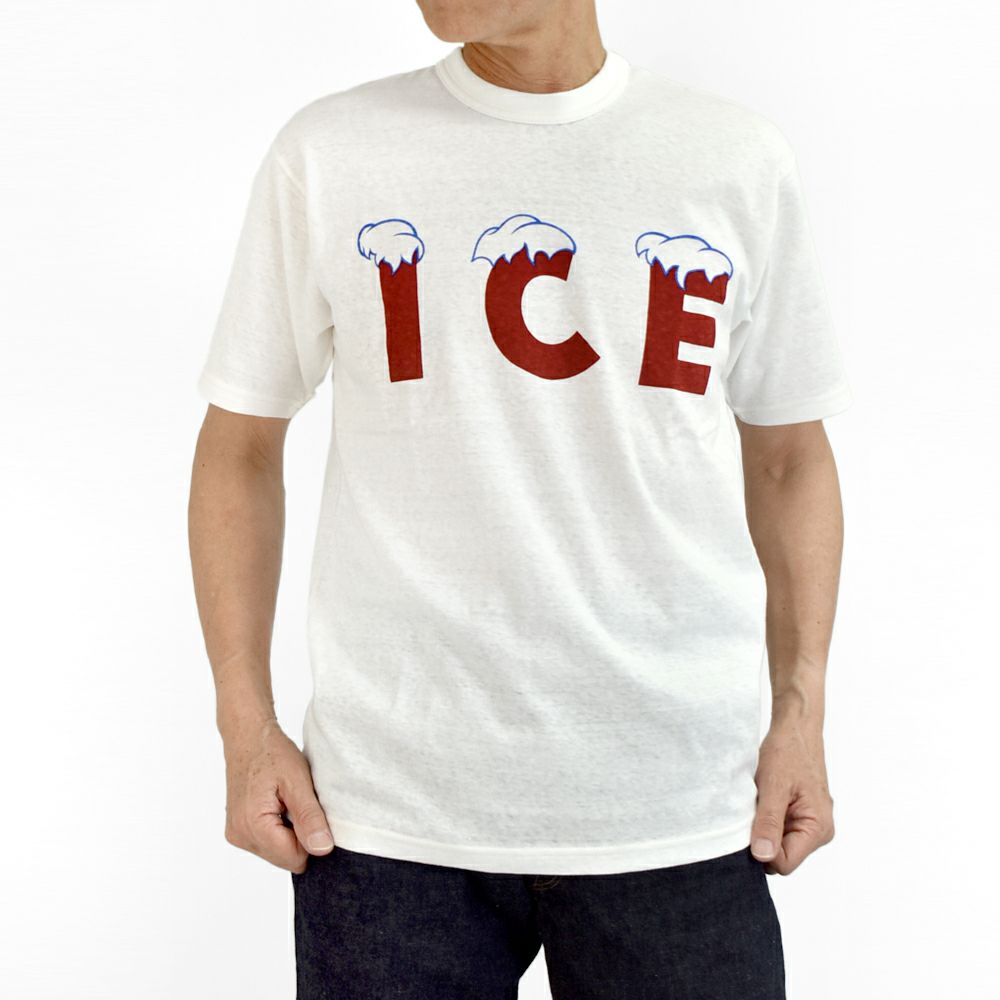 フリーホイーラーズ (FREEWHEELERS) -ICE- FREEWHEELERS WOVEN LAVEL Vintage Style Light Weight Jersey 半袖プリントTシャツ 2535001
