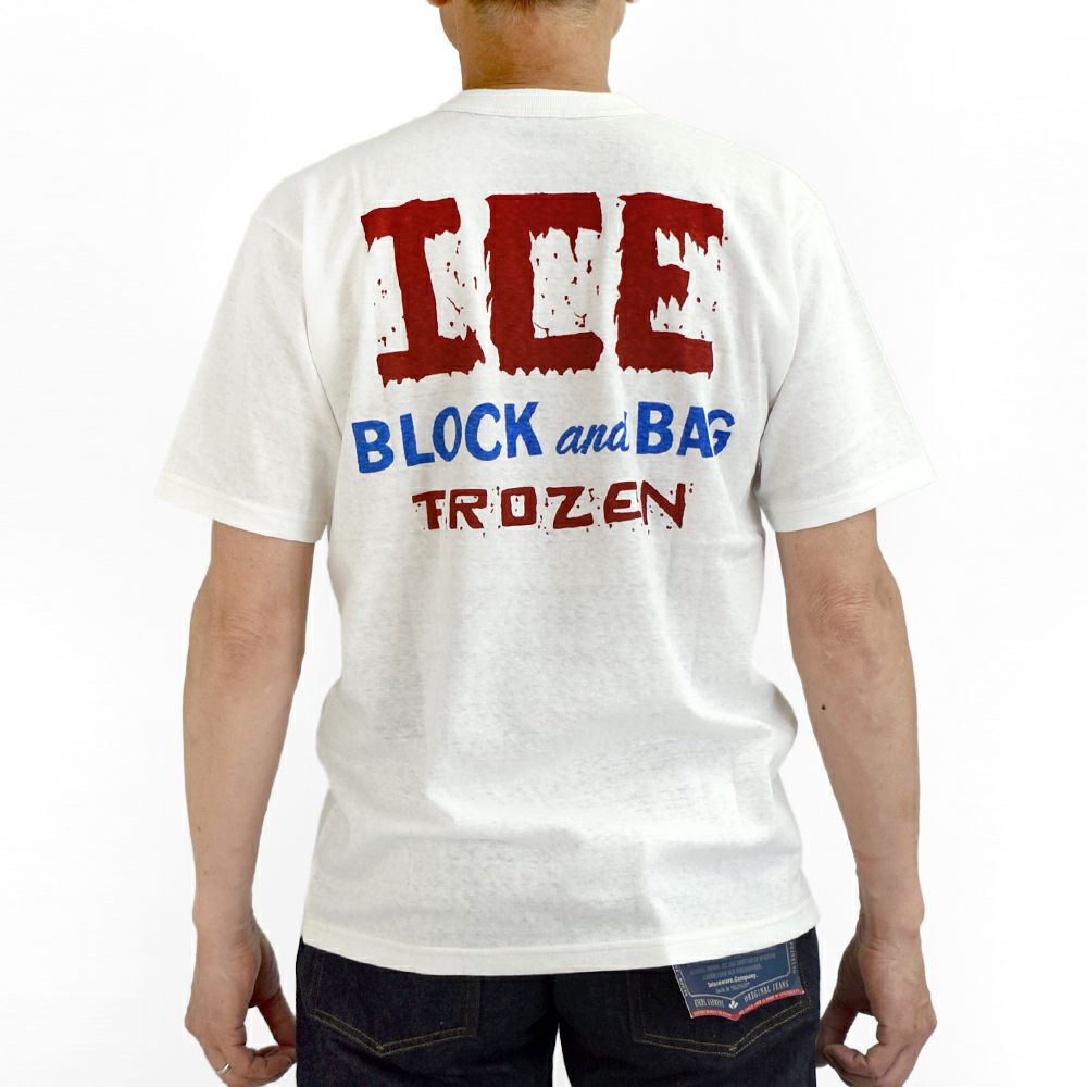 フリーホイーラーズ (FREEWHEELERS) -ICE- FREEWHEELERS WOVEN LAVEL Vintage Style Light Weight Jersey 半袖プリントTシャツ 2535001