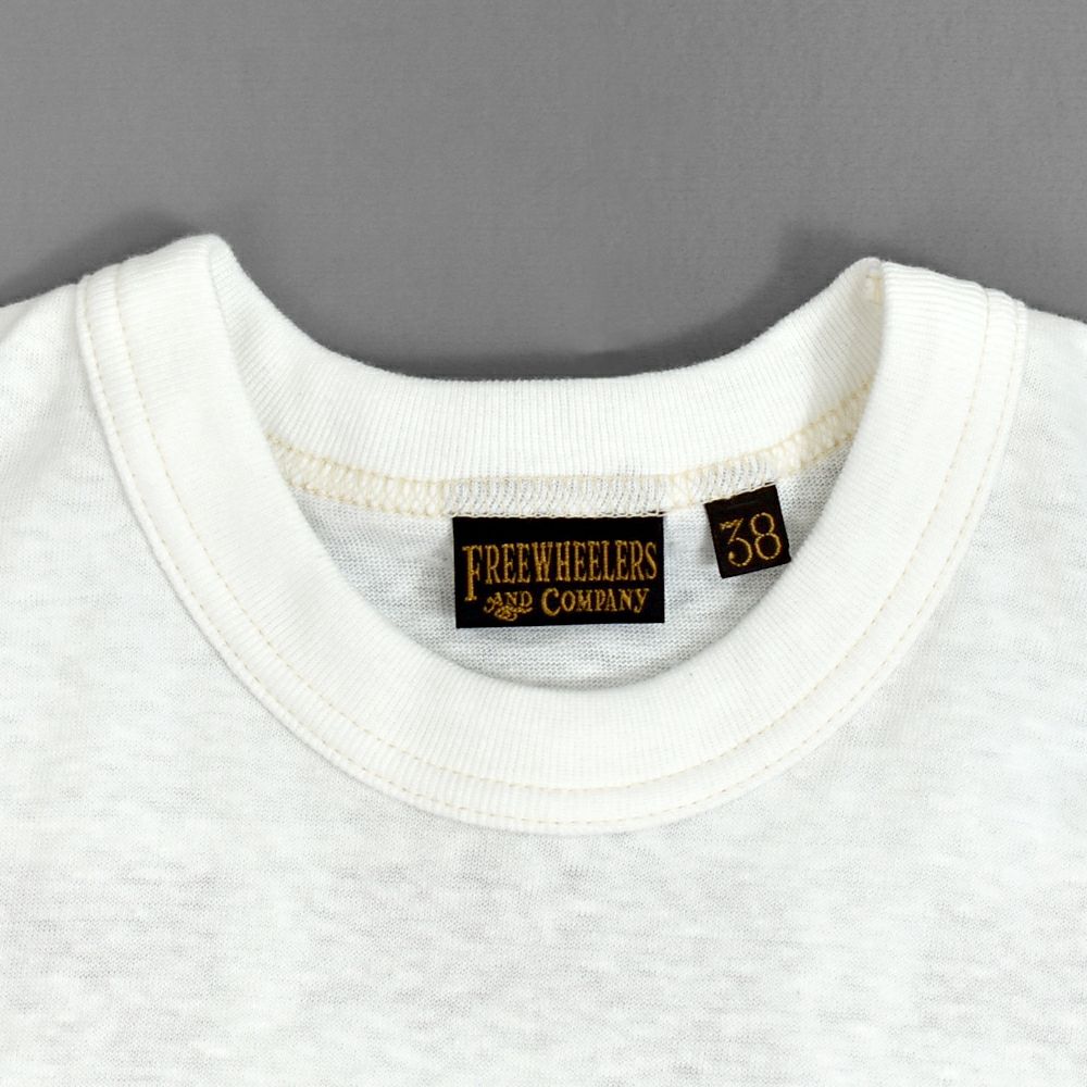 フリーホイーラーズ (FREEWHEELERS) -ICE- FREEWHEELERS WOVEN LAVEL Vintage Style Light Weight Jersey 半袖プリントTシャツ 2535001