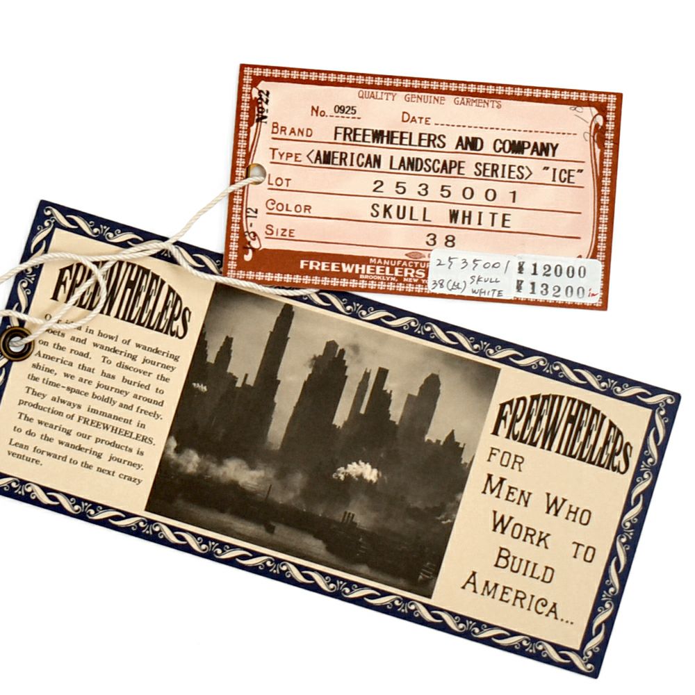 フリーホイーラーズ (FREEWHEELERS) -ICE- FREEWHEELERS WOVEN LAVEL Vintage Style Light Weight Jersey 半袖プリントTシャツ 2535001