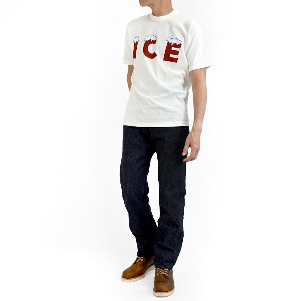 フリーホイーラーズ (FREEWHEELERS) -ICE- FREEWHEELERS WOVEN LAVEL Vintage Style Light Weight Jersey 半袖プリントTシャツ 2535001