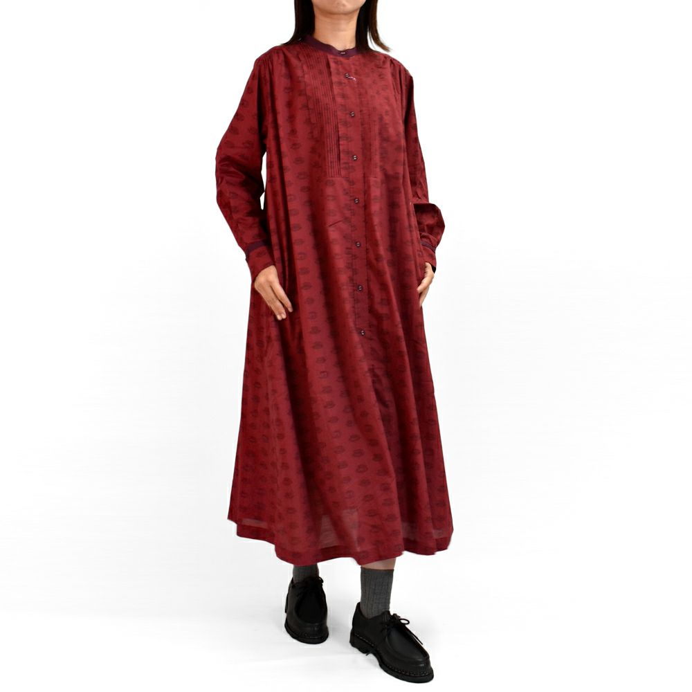 ポンデシャロン (PONT DE CHALONS) ティーカッププリントワンピース (ペチコート付) 前開きノーカラーワンピース 22551528