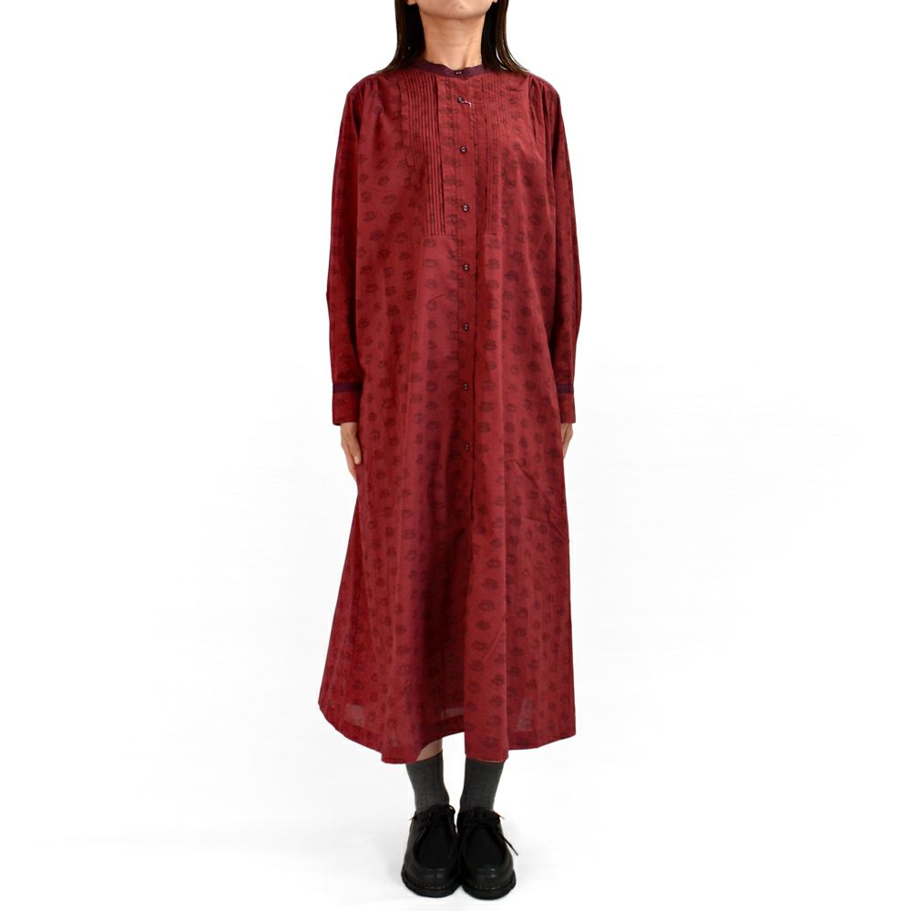 ポンデシャロン (PONT DE CHALONS) ティーカッププリントワンピース (ペチコート付) 前開きノーカラーワンピース 22551528