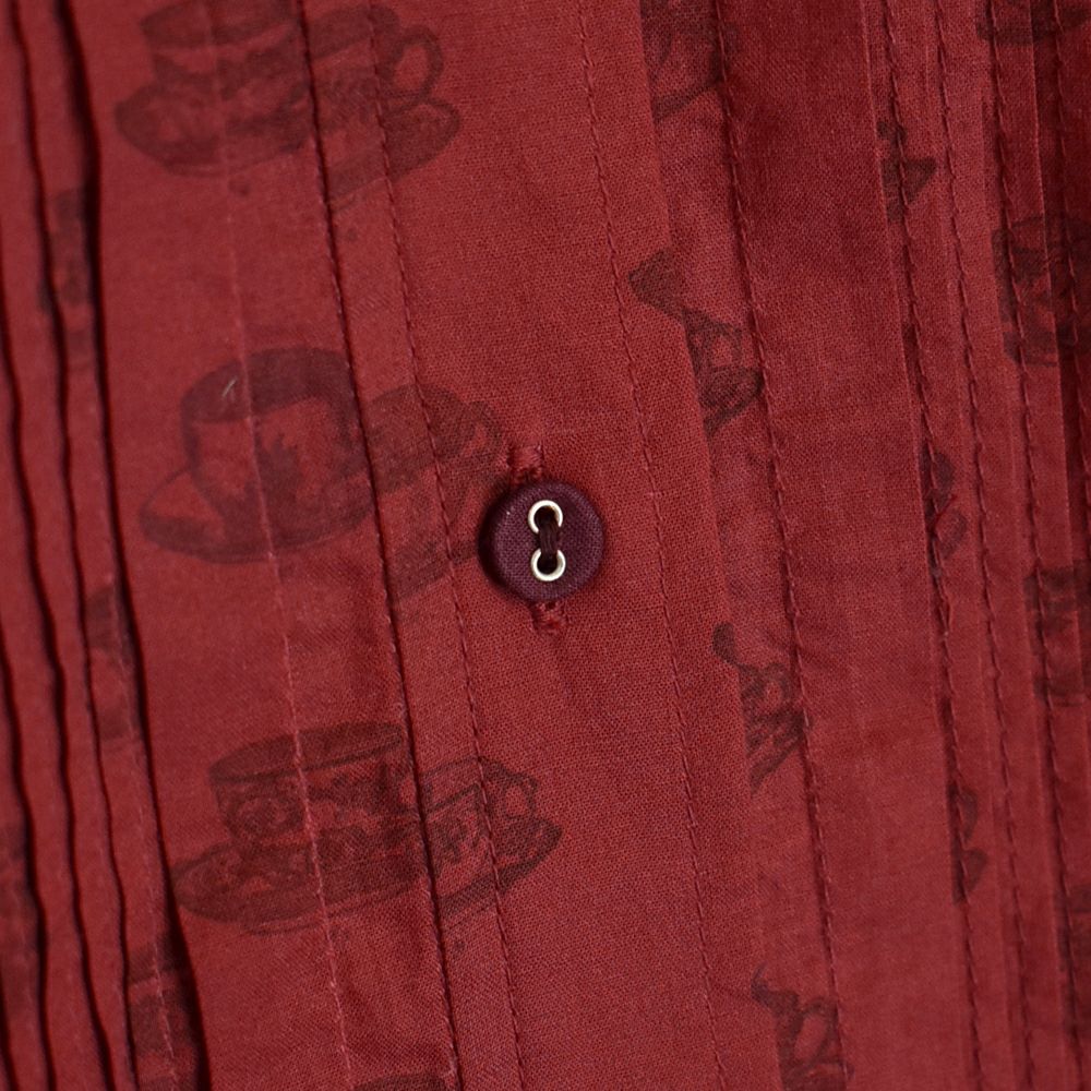 ポンデシャロン (PONT DE CHALONS) ティーカッププリントワンピース (ペチコート付) 前開きノーカラーワンピース 22551528