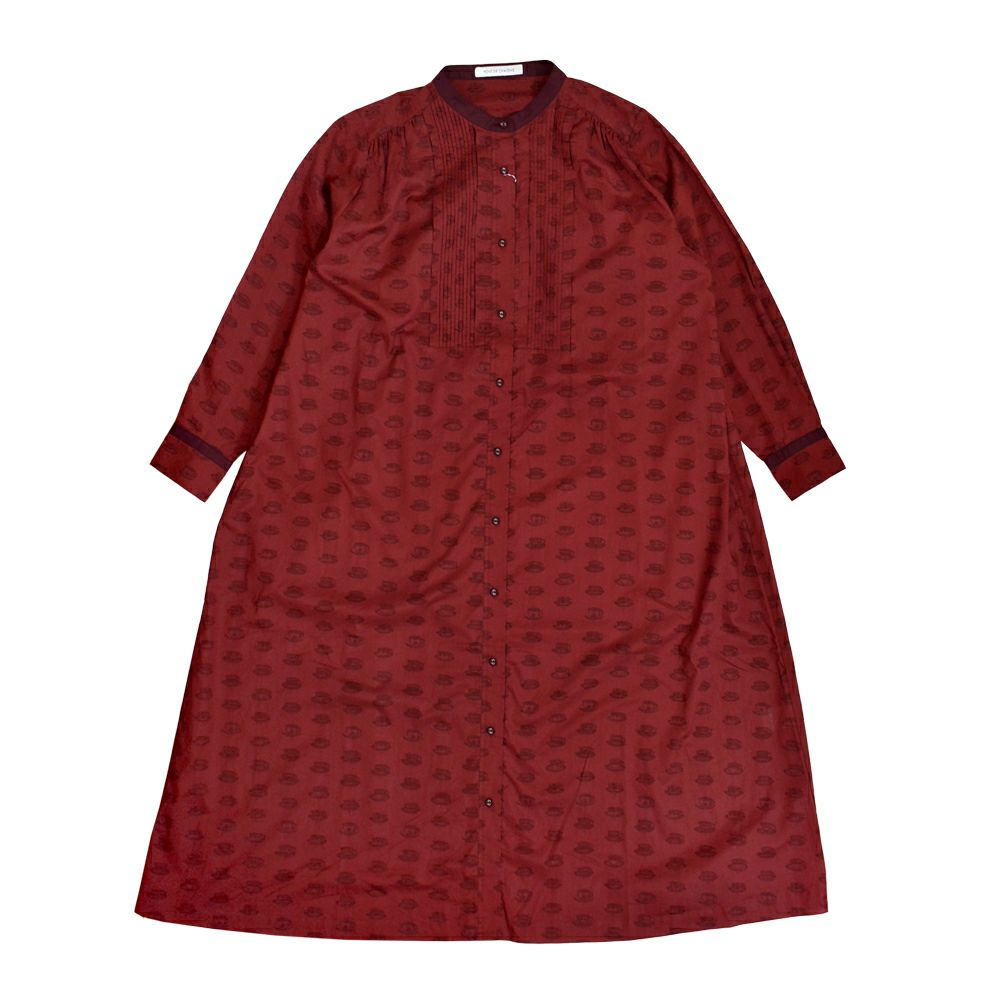 ポンデシャロン (PONT DE CHALONS) ティーカッププリントワンピース (ペチコート付) 前開きノーカラーワンピース 22551528 69.レッド