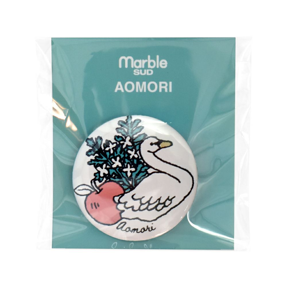 マーブルシュッド (marble SUD) ご当地 バッジ 全国 缶バッジ ご当地バッジ 47都道府県 北海道・東北・関東地方 09EA9990 02.Aomori