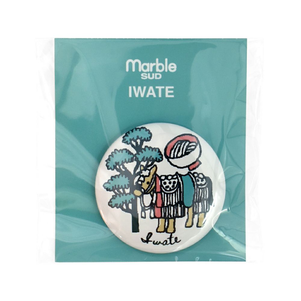 マーブルシュッド (marble SUD) ご当地 バッジ 全国 缶バッジ ご当地バッジ 47都道府県 北海道・東北・関東地方 09EA9990 03.Iwate