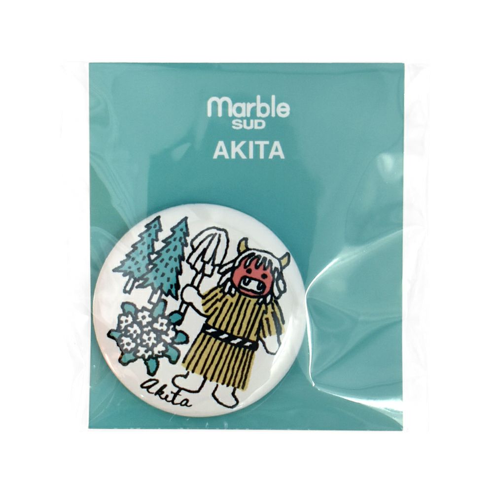 マーブルシュッド (marble SUD) ご当地 バッジ 全国 缶バッジ ご当地バッジ 47都道府県 北海道・東北・関東地方 09EA9990 05.Akita