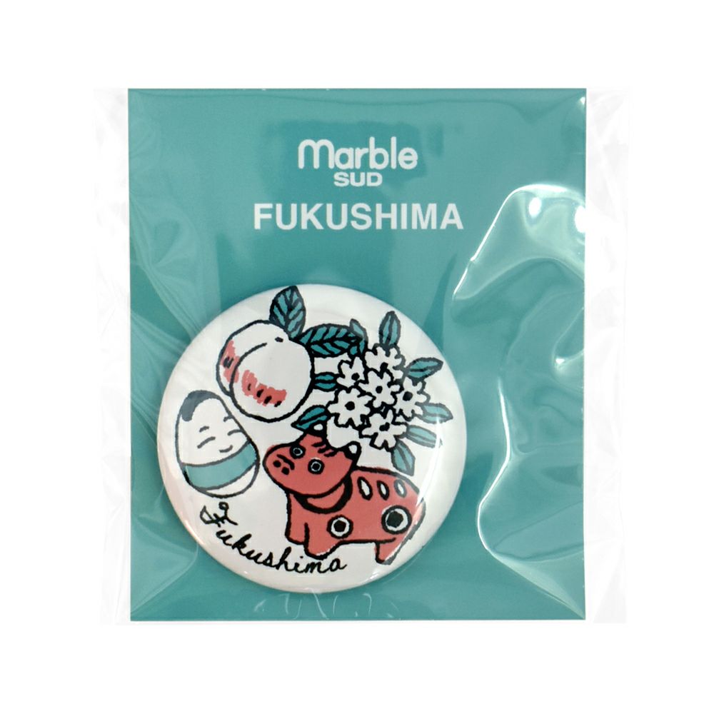 マーブルシュッド (marble SUD) ご当地 バッジ 全国 缶バッジ ご当地バッジ 47都道府県 北海道・東北・関東地方 09EA9990 07.Fukushima