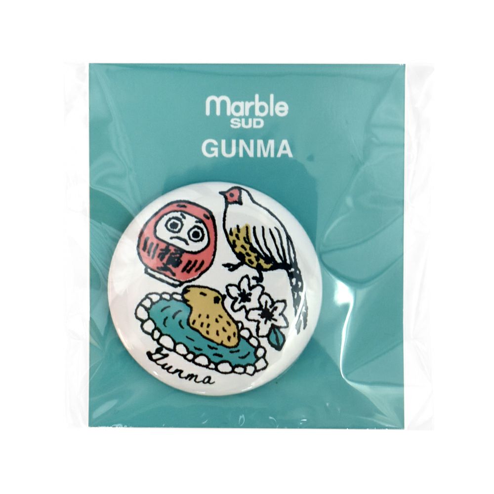 マーブルシュッド (marble SUD) ご当地 バッジ 全国 缶バッジ ご当地バッジ 47都道府県 北海道・東北・関東地方 09EA9990 10.Gunma