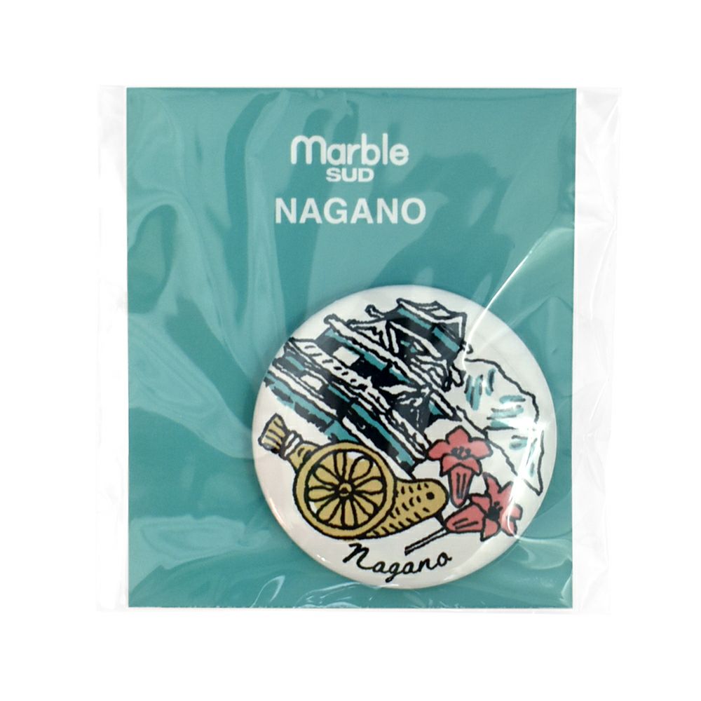 マーブルシュッド (marble SUD) ご当地 バッジ 全国 缶バッジ ご当地バッジ 47都道府県 中部・近畿地方 09EA9990 20.Nagano