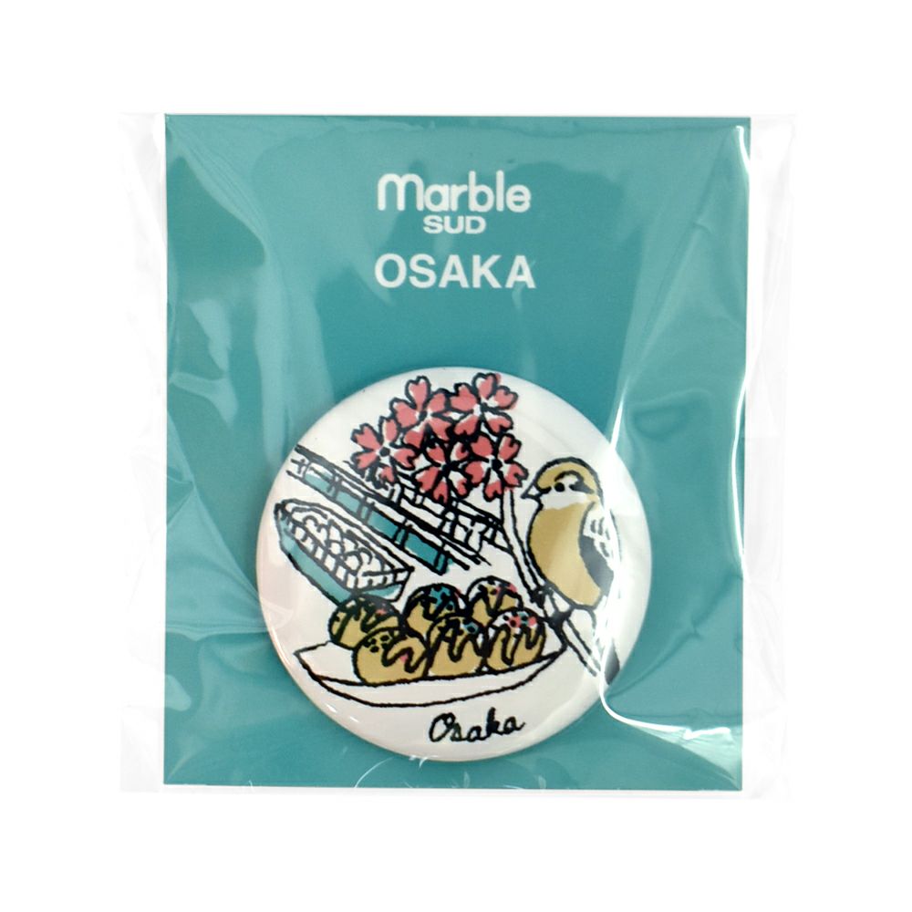 マーブルシュッド (marble SUD) ご当地 バッジ 全国 缶バッジ ご当地バッジ 47都道府県 中部・近畿地方 09EA9990 27.Osaka