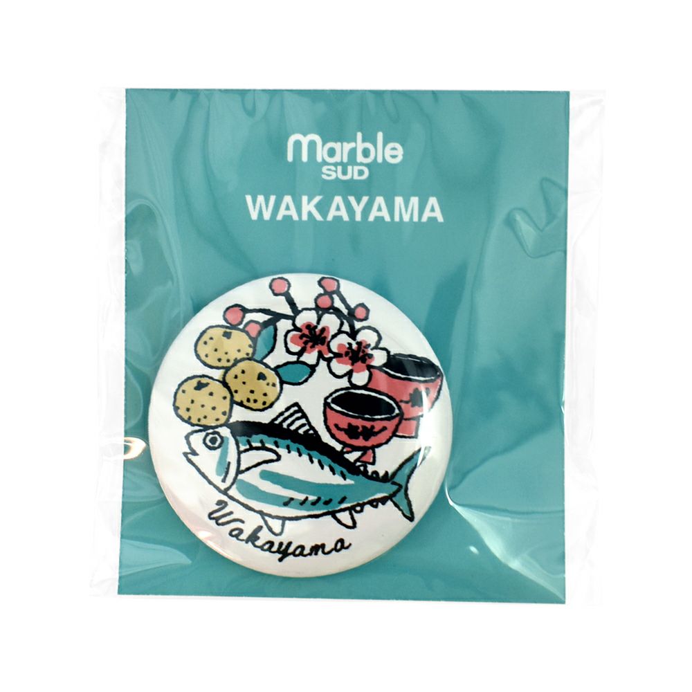 マーブルシュッド (marble SUD) ご当地 バッジ 全国 缶バッジ ご当地バッジ 47都道府県 中部・近畿地方 09EA9990 30.Wakayama