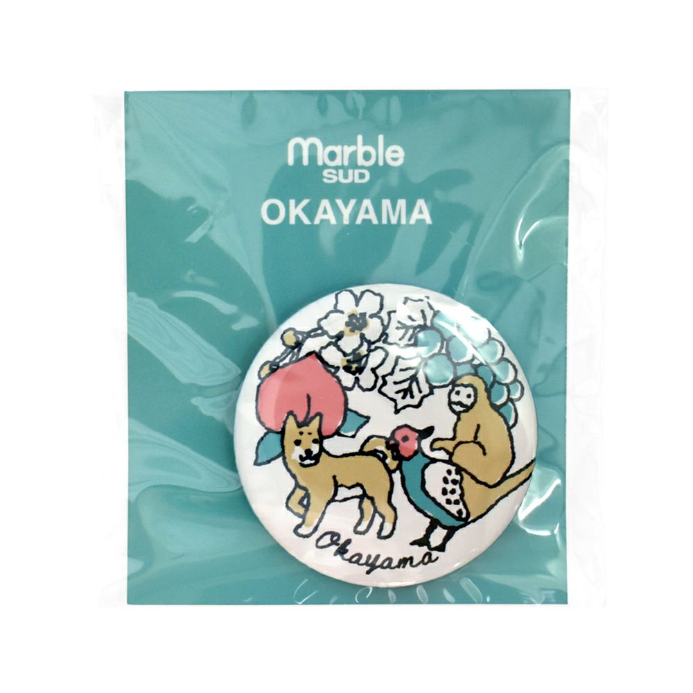 マーブルシュッド (marble SUD) ご当地 バッジ 全国 缶バッジ ご当地バッジ 47都道府県 中国・四国・九州地方 09EA9990 33.Okayama