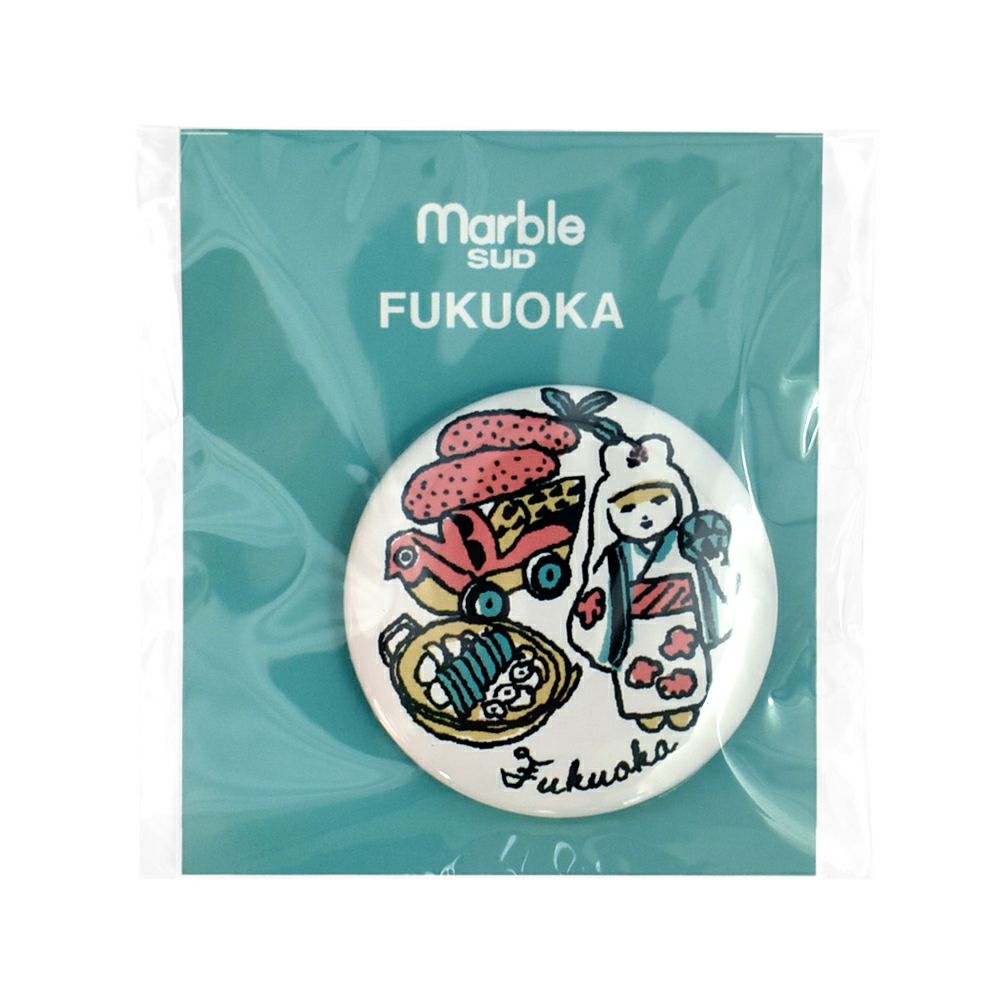 マーブルシュッド (marble SUD) ご当地 バッジ 全国 缶バッジ ご当地バッジ 47都道府県 中国・四国・九州地方 09EA9990 40.Fukuoka