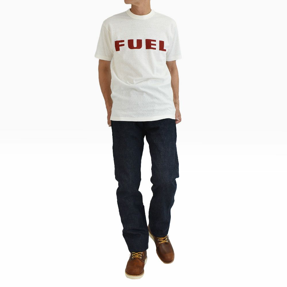 フリーホイーラーズ (FREEWHEELERS) -FUEL- FREEWHEELERS WOVEN LAVEL Vintage Style Light Weight Jersey 半袖プリントTシャツ 2535002
