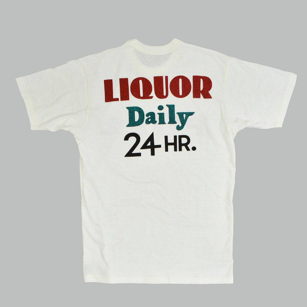 フリーホイーラーズ (FREEWHEELERS) -FUEL- FREEWHEELERS WOVEN LAVEL Vintage Style Light Weight Jersey 半袖プリントTシャツ 2535002 OFF-WHITE