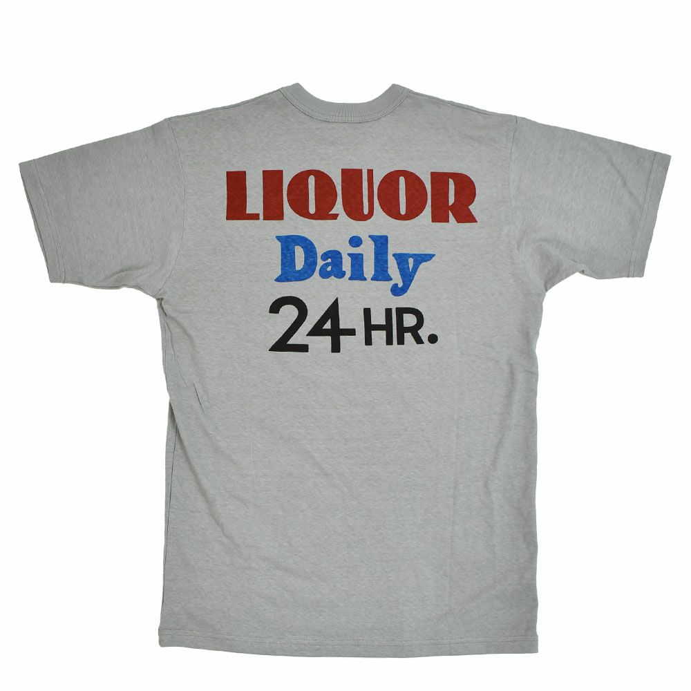 フリーホイーラーズ (FREEWHEELERS) -FUEL- FREEWHEELERS WOVEN LAVEL Vintage Style Light Weight Jersey 半袖プリントTシャツ 2535002 CEMENT GRAY