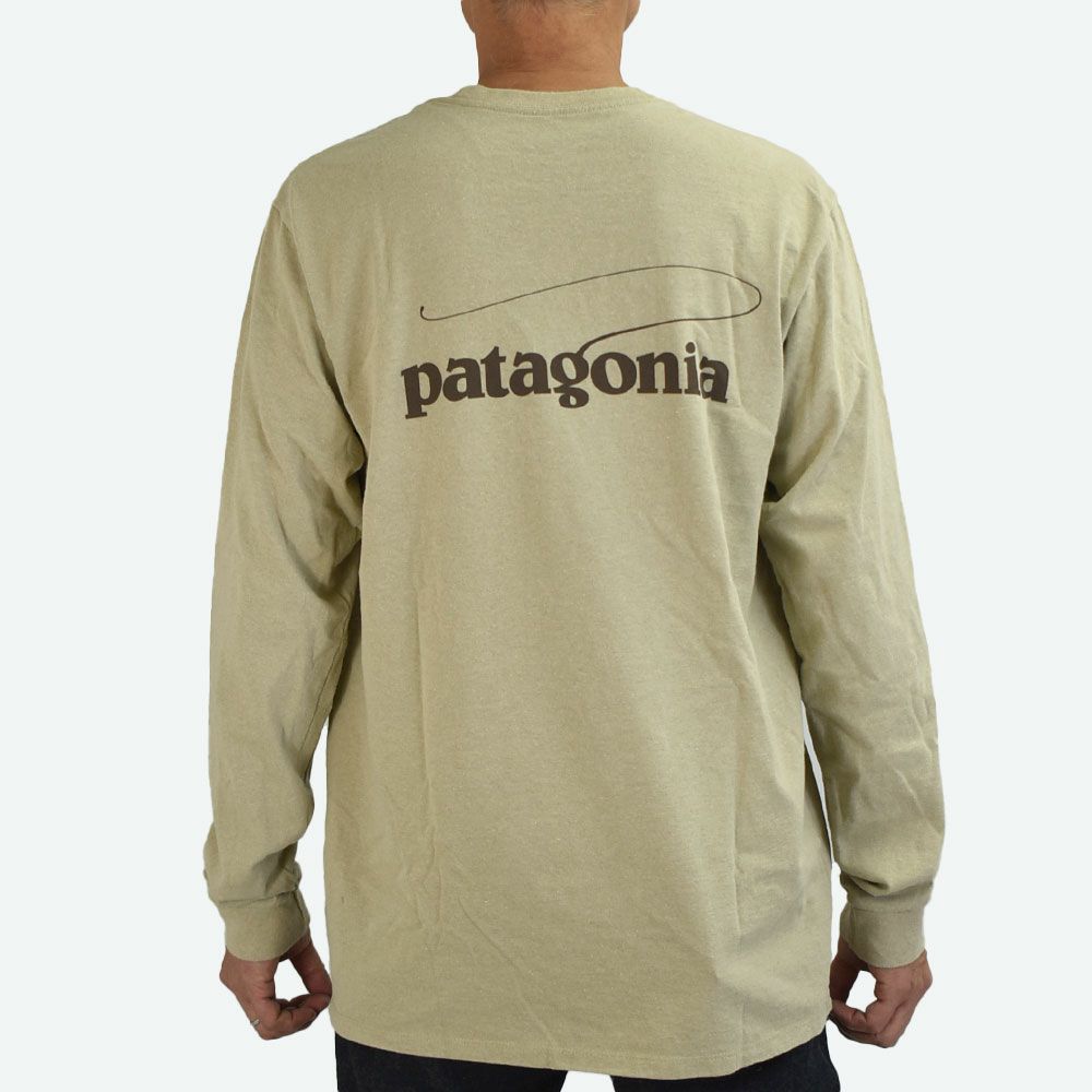パタゴニア (PATAGONIA) メンズ ロングスリーブ キャスティング ロゴ レスポンシビリティー M's L/S Casting Logo Responsibili-Tee プリント長袖Tシャツ ロンT 37819