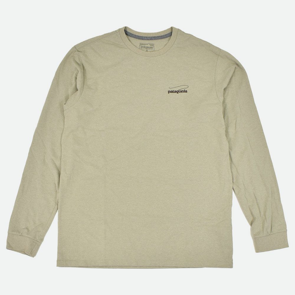 パタゴニア (PATAGONIA) メンズ ロングスリーブ キャスティング ロゴ レスポンシビリティー M's L/S Casting Logo Responsibili-Tee プリント長袖Tシャツ ロンT 37819 PUM(Pumice)
