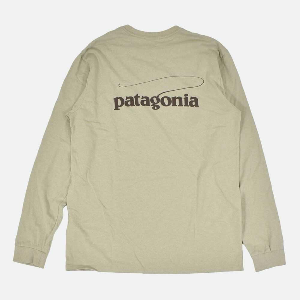 パタゴニア (PATAGONIA) メンズ ロングスリーブ キャスティング ロゴ レスポンシビリティー M's L/S Casting Logo Responsibili-Tee プリント長袖Tシャツ ロンT 37819 PUM(Pumice)
