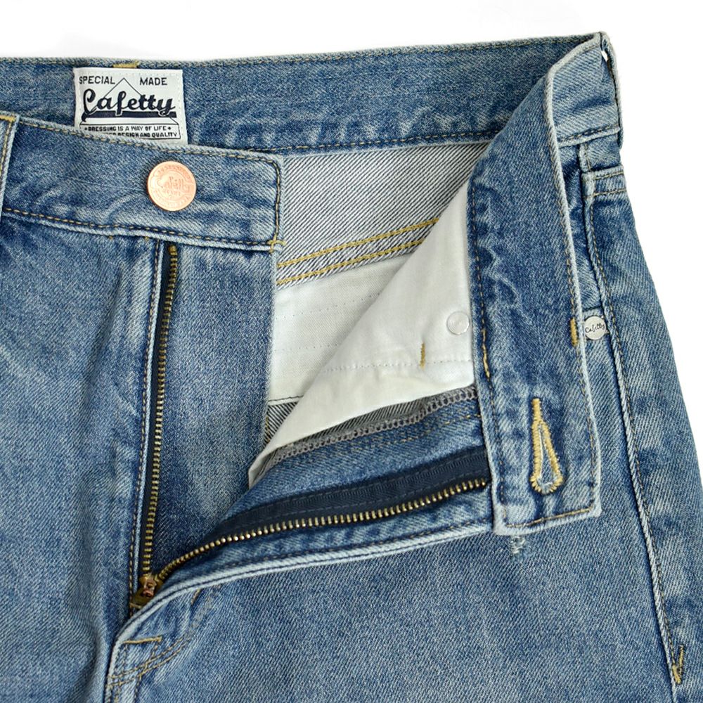 カフェッティ (Cafetty) こしばきリメイク デニムパンツ ジーンズ ジーパン CF-0598