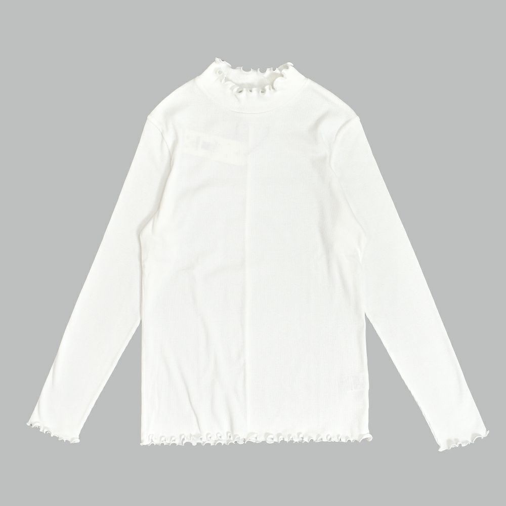 ポンデシャロン (PONT DE CHALONS) 【日本製】コットンテレコハイネックプルオーバー 長袖カットソー インナー 重ね着 22553712 10.オフホワイト