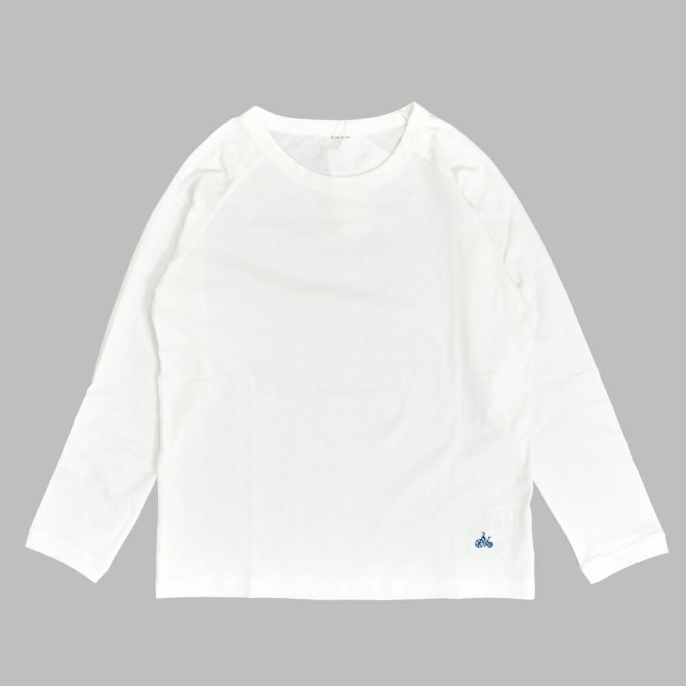 ブリスバンチ (Bliss bunch) ラグランTEE (長袖) 長袖Tシャツ 無地Tシャツ ラグランTシャツ ワンポイント刺繍 ロンT TBN1000-G 7-1.O/WHITE