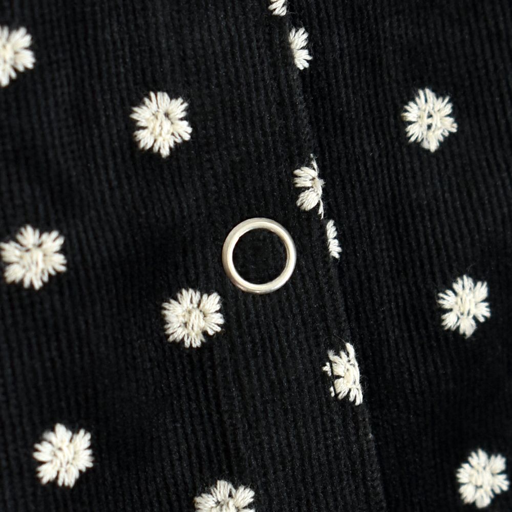 ポンデシャロン (PONT DE CHALONS) NEWコーデュロイ刺繍ワンピース 前