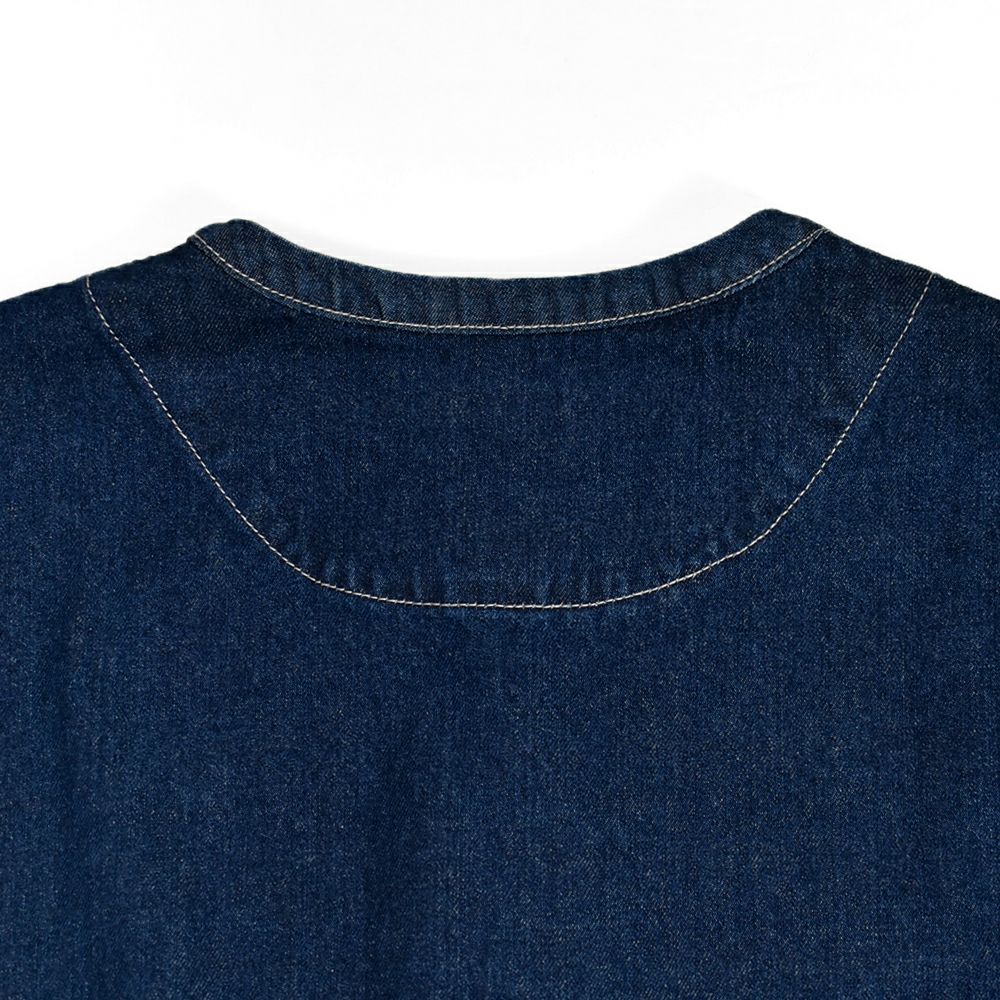 ダントン (DANTON) WOMEN'S DENIM COLLARLESS JACKET CREW NECK JACKT デニムジャケット ノーカラージャケット 襟なし DT-B0397DNS