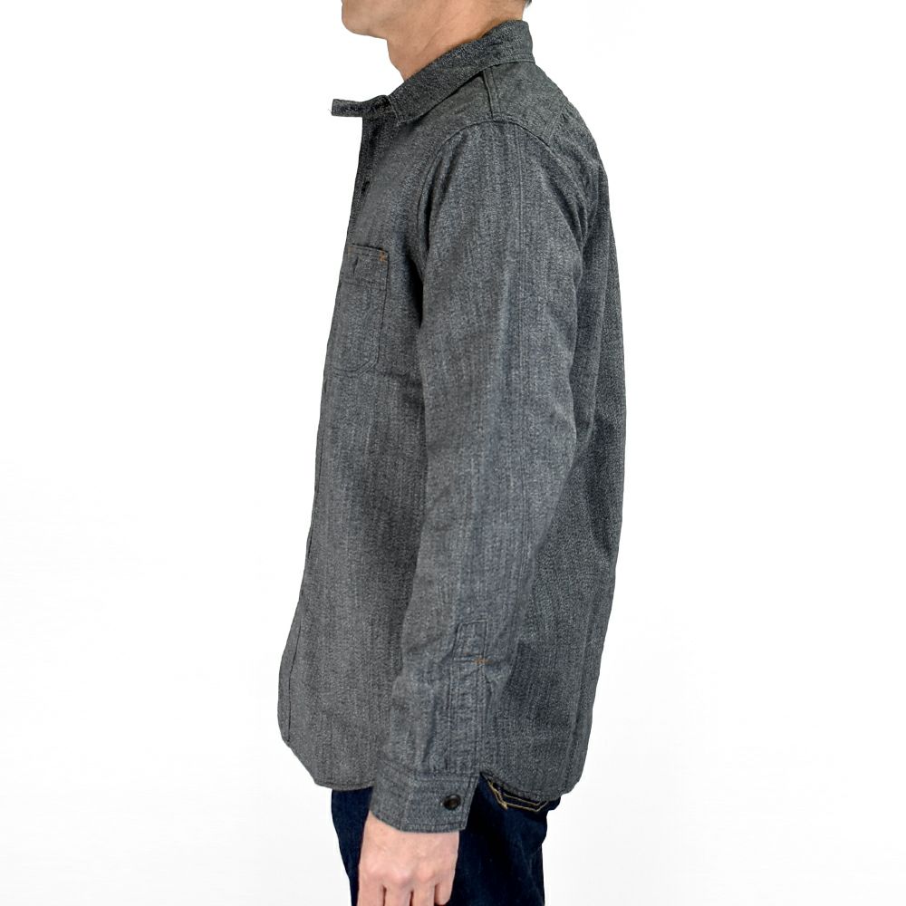 フリーホイーラーズ (FREEWHEELERS) -NEAL- SHIRT 1926 STYLE WORK CLOTHING Vintage Style Grained Chambray BLACK PEPPER CHAMBRAY ニールシャツ 長袖ワークシャツ シャンブレーシャツ 2513103