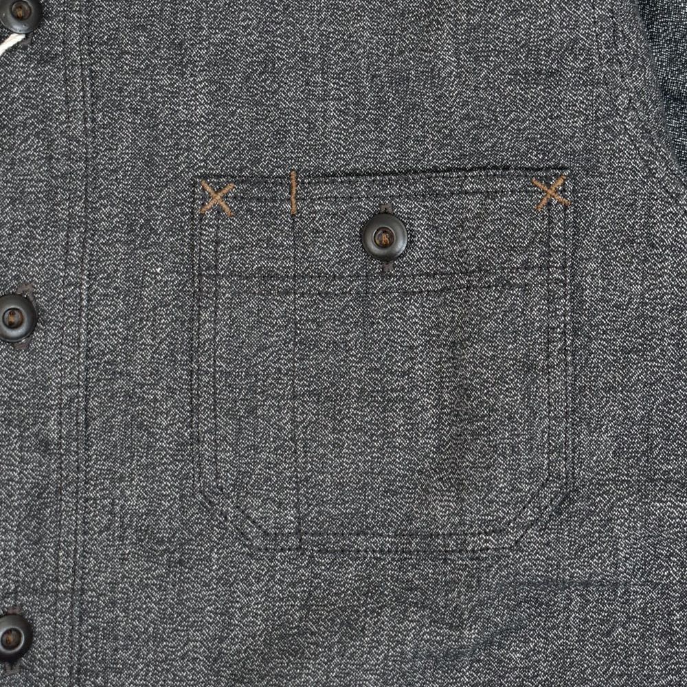 フリーホイーラーズ (FREEWHEELERS) -NEAL- SHIRT 1926 STYLE WORK CLOTHING Vintage Style Grained Chambray BLACK PEPPER CHAMBRAY ニールシャツ 長袖ワークシャツ シャンブレーシャツ 2513103