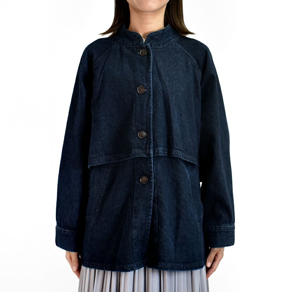 ケレン (KELEN) -KIKO- FLAP DESIGN MAO COLLAR DENIM JACKET デニムジャケット マオカラージャケット LKL25FJK2071