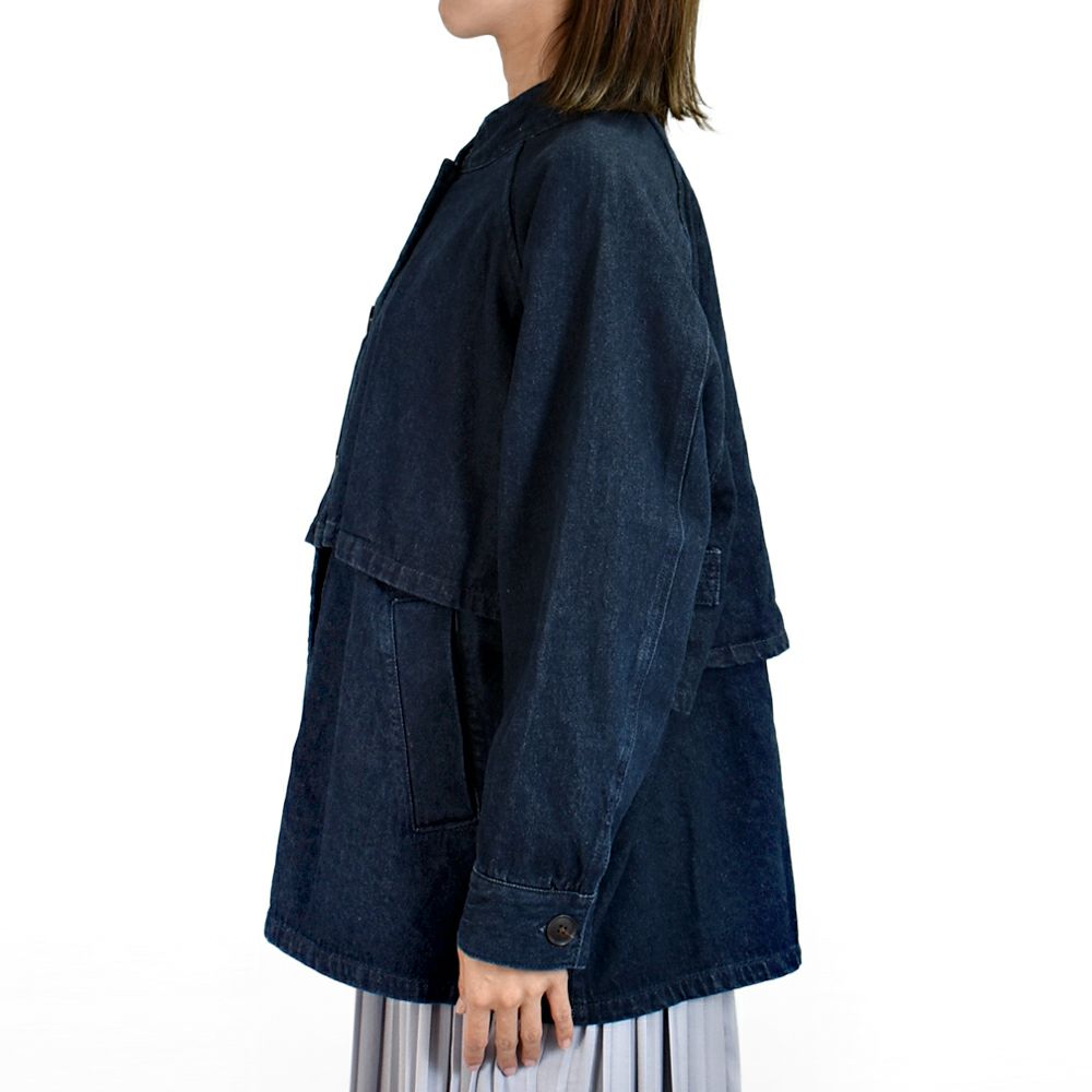 ケレン (KELEN) -KIKO- FLAP DESIGN MAO COLLAR DENIM JACKET デニムジャケット マオカラージャケット LKL25FJK2071