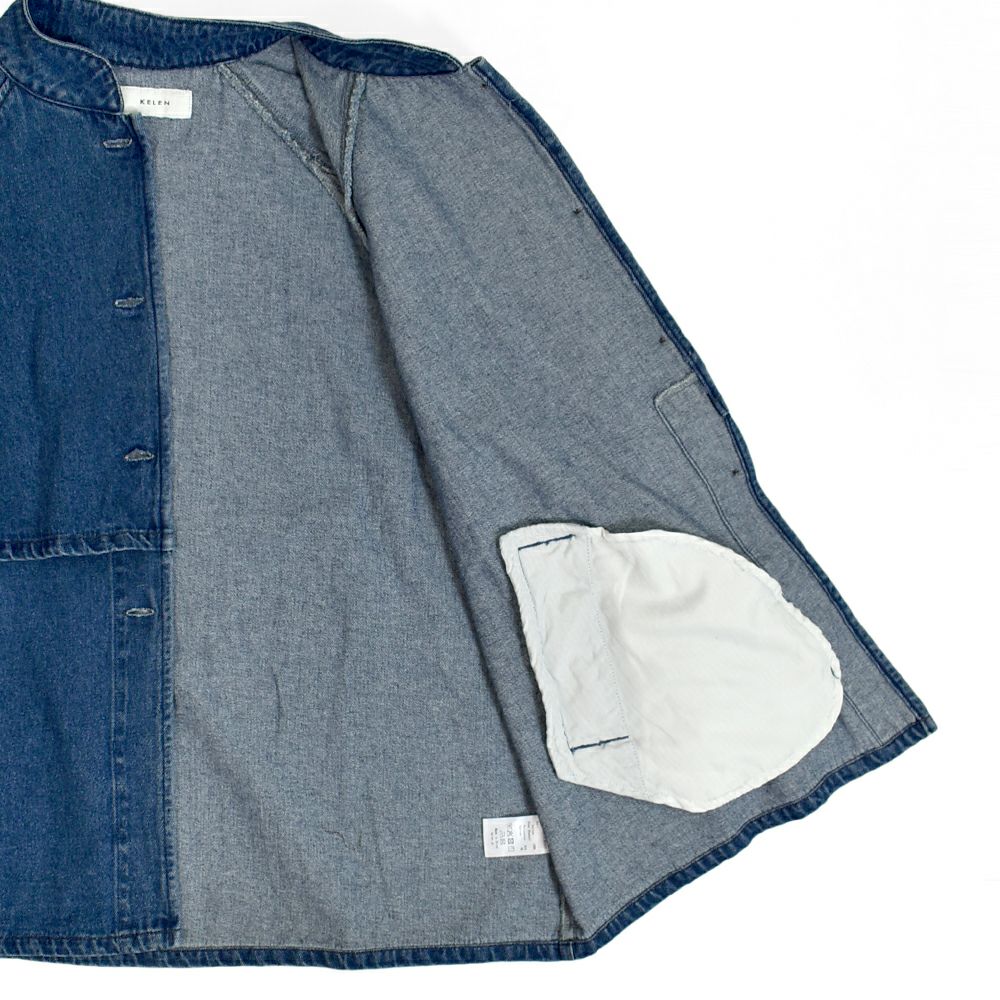 ケレン (KELEN) -KIKO- FLAP DESIGN MAO COLLAR DENIM JACKET デニムジャケット マオカラージャケット LKL25FJK2071