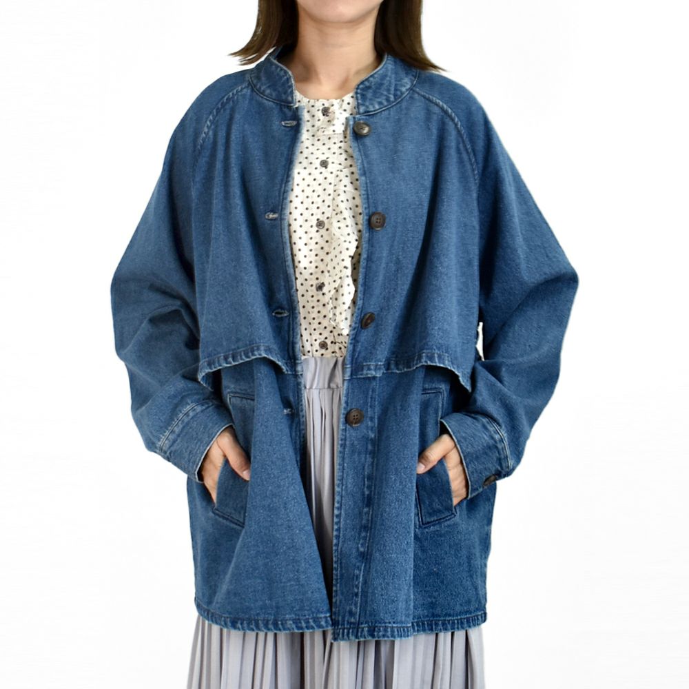 ケレン (KELEN) -KIKO- FLAP DESIGN MAO COLLAR DENIM JACKET デニムジャケット マオカラージャケット LKL25FJK2071
