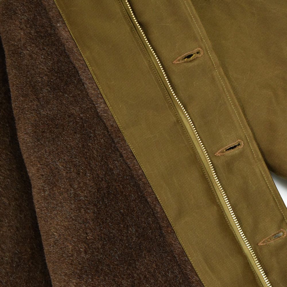フリーホイーラーズ (FREEWHEELERS) NAVY DEPARTMENT JACKET, DECK,ZIP TYPE N-1 1940s MILITARY CLOTHING DARK KHAKI BEIGE：NXS1404 Original Jungle Cloth Paraffin Coating デッキジャケット アウター コート 2531001