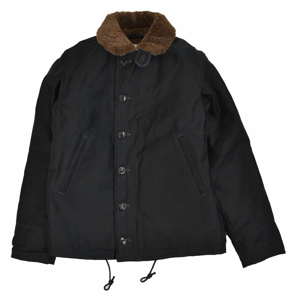 フリーホイーラーズ (FREEWHEELERS) NAVY DEPARTMENT JACKET, DECK,ZIP TYPE N-1 1940s MILITARY CLOTHING DARK KHAKI BEIGE：NXS1404 Original Jungle Cloth Paraffin Coating デッキジャケット アウター コート 2531001 DARK NAVY