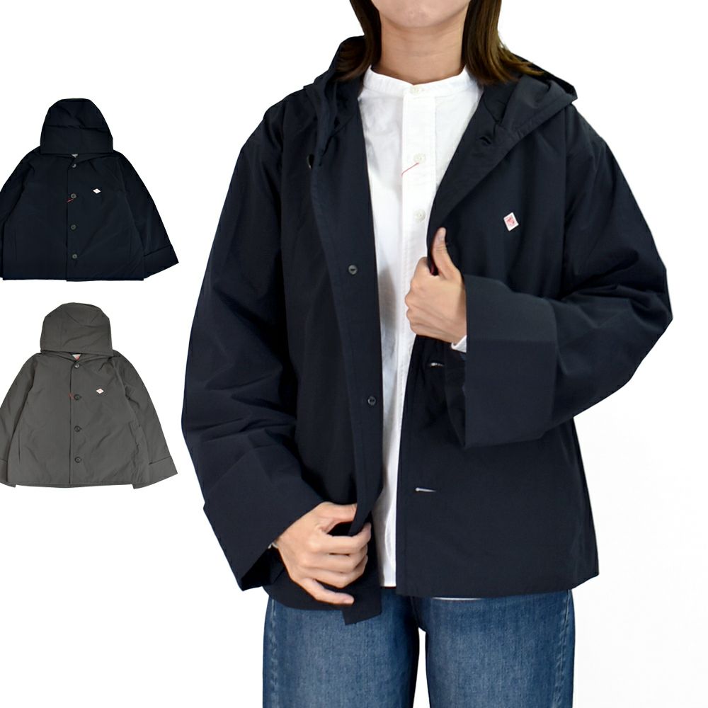 ダントン (DANTON) WOMEN'S INSULATION HOODED WIDE JACKET ショート丈フードジャケット ライトアウター DT-A0673PNT