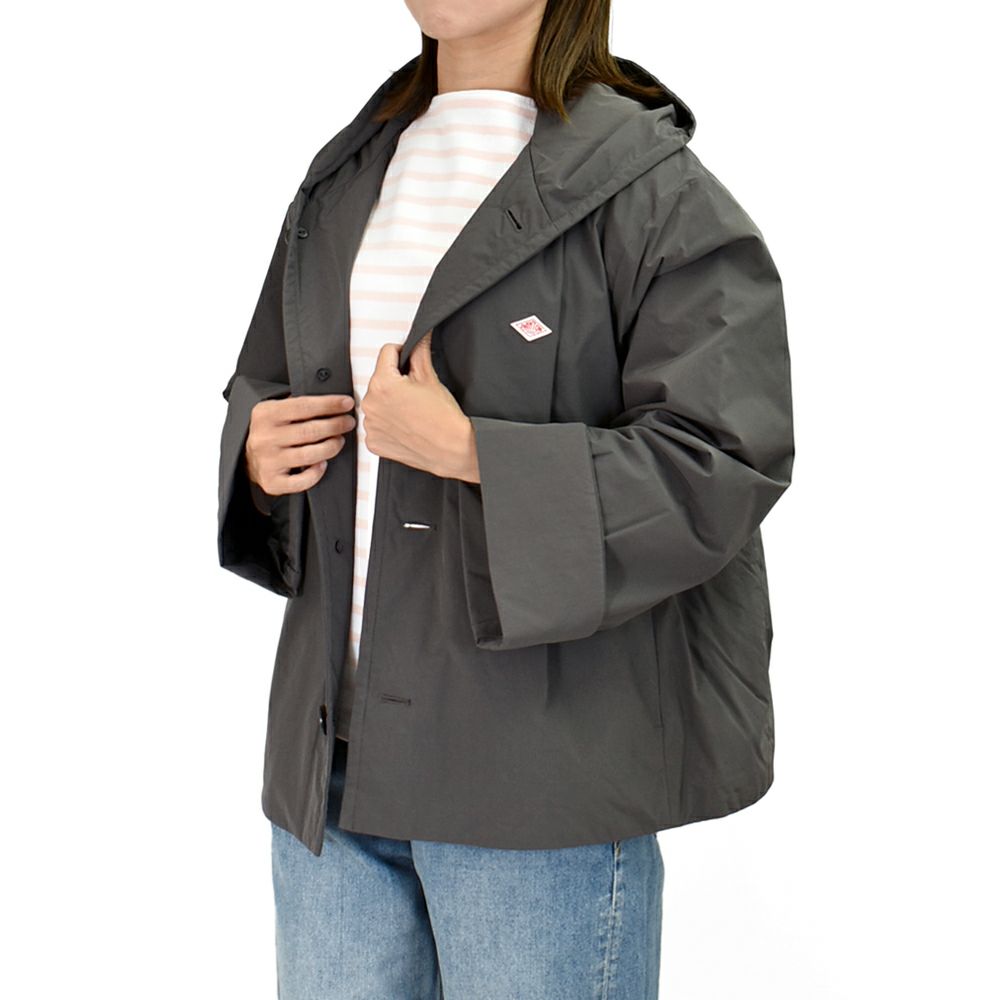 ダントン (DANTON) WOMEN'S INSULATION HOODED WIDE JACKET ショート丈フードジャケット ライトアウター DT-A0673PNT
