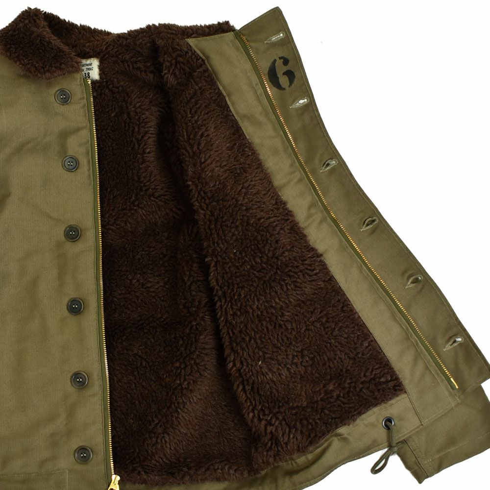 ウエアハウス (WAREHOUSE) Lot 2227 FINAL FORM OF WWⅡ 1945 N-1 WINTER JACKET KHAKI (NXSX 76062) デッキジャケット アウター コート N-1 2227