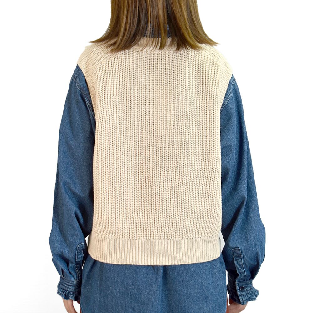 ポンデシャロン (PONT DE CHALONS) フロントシャギーニットベスト ファーベスト もこもこ 22553314