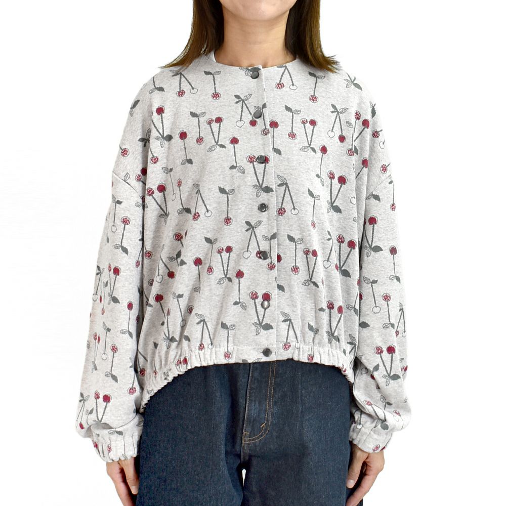 マーブルシュッド (marble SUD) cherry JQ パフカーディガン 長袖カーディガン コットンカーディガン 02FF079112