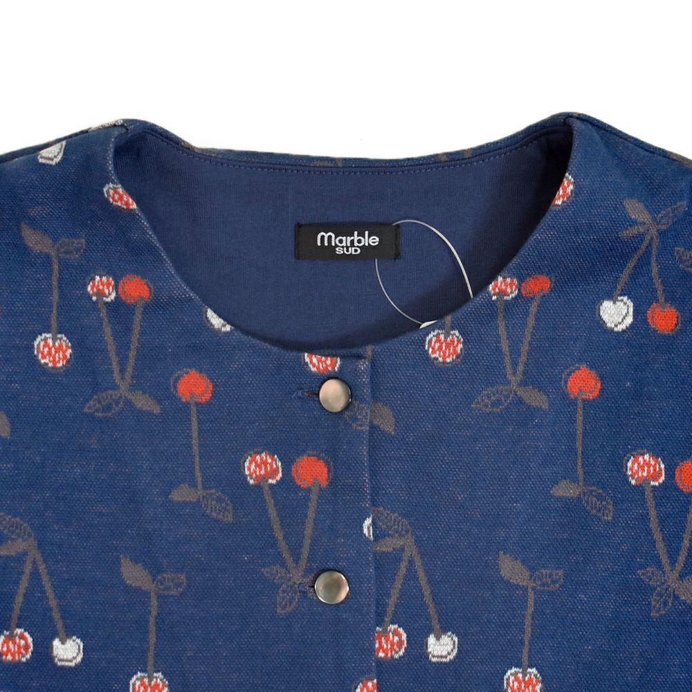 マーブルシュッド (marble SUD) cherry JQ パフカーディガン 長袖カーディガン コットンカーディガン 02FF079112