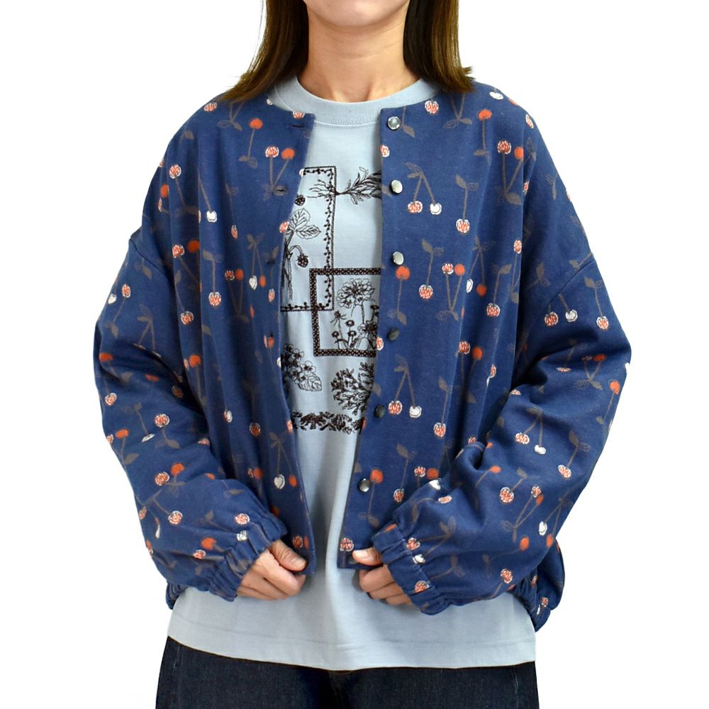 マーブルシュッド (marble SUD) cherry JQ パフカーディガン 長袖カーディガン コットンカーディガン 02FF079112