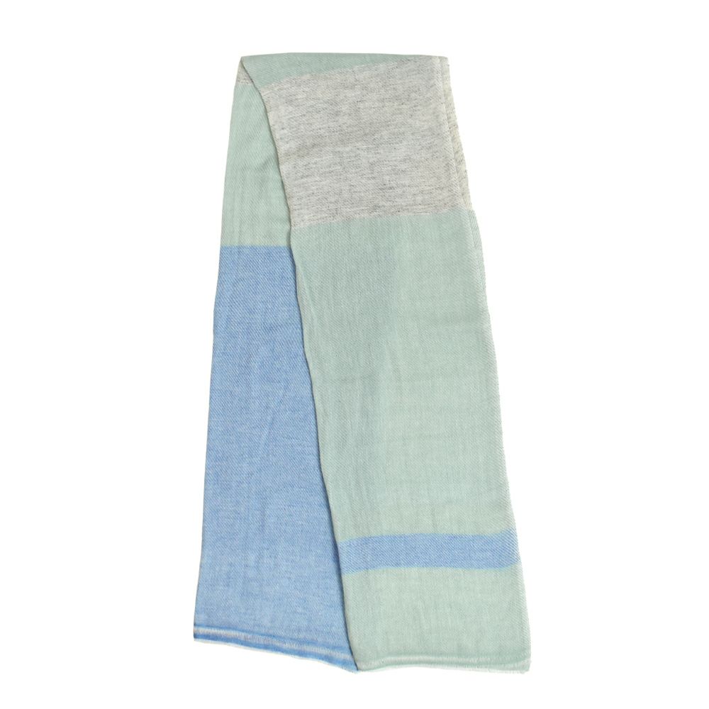 ケレン (KELEN) -TITI- COLOR BLOCK DESIGN STOLE マフラー ストール LKL25FAC2034 SAXE