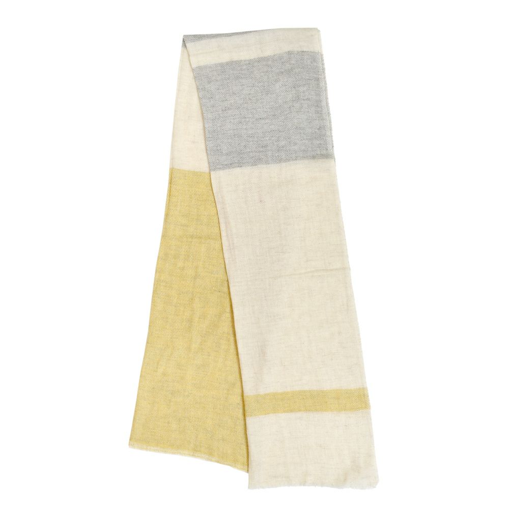 ケレン (KELEN) -TITI- COLOR BLOCK DESIGN STOLE マフラー ストール LKL25FAC2034 YELLOW