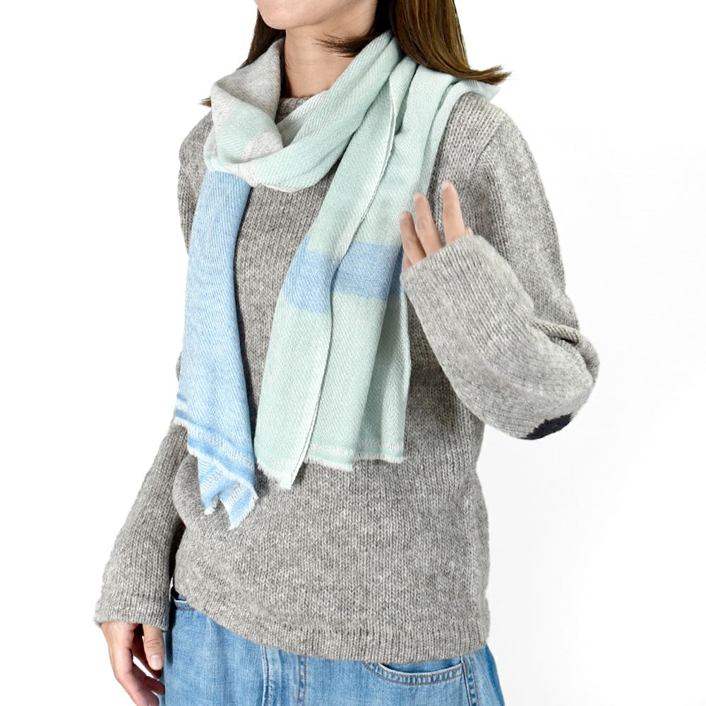 ケレン (KELEN) -TITI- COLOR BLOCK DESIGN STOLE マフラー ストール LKL25FAC2034