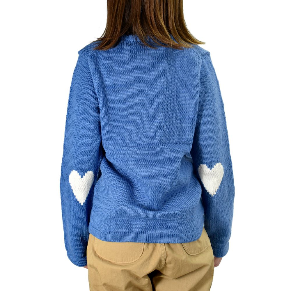 ポンデシャロン (PONT DE CHALONS) ハートパッチ無地ニットプルオーバー ペルーニット セーター 22550112
