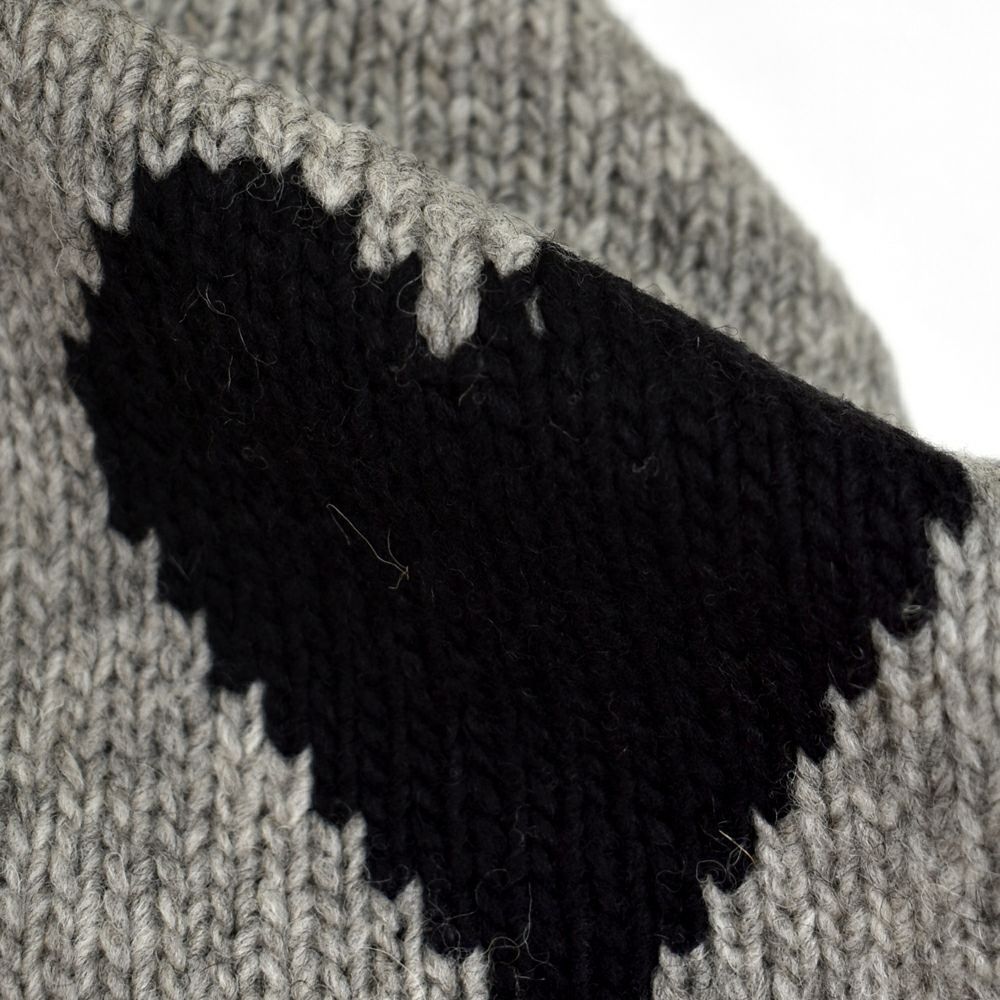 ポンデシャロン (PONT DE CHALONS) ハートパッチ無地ニットプルオーバー ペルーニット セーター 22550112